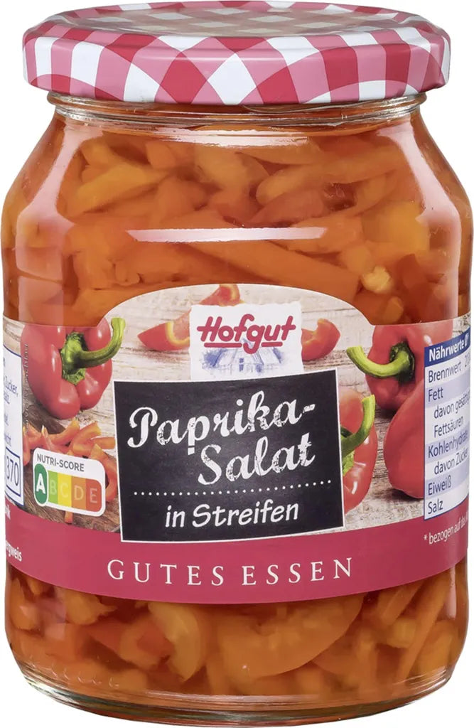 Paprikasalat i strimler, 370 ml glass