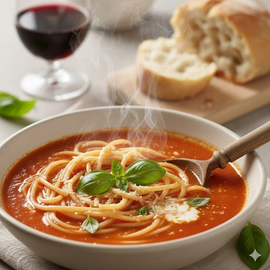 Gaffelspaghetti i tomatsaus, 800 g boks - NORMAE