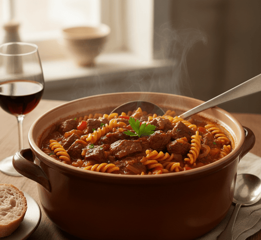 Gulaschgryte med nudler, 61 g kopp - NORMAE