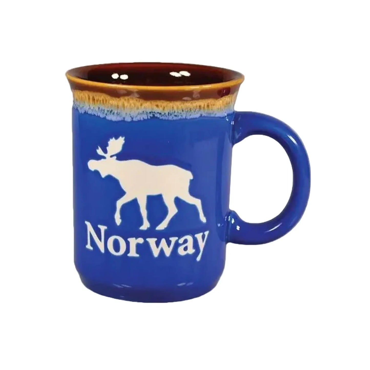 Keramikk krus, Elg/Norway, Blå - DEALS - OF - NORWAY