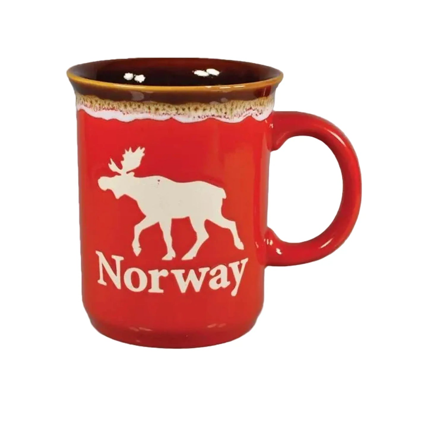 Keramikk krus, Elg/Norway, Rød - DEALS - OF - NORWAY