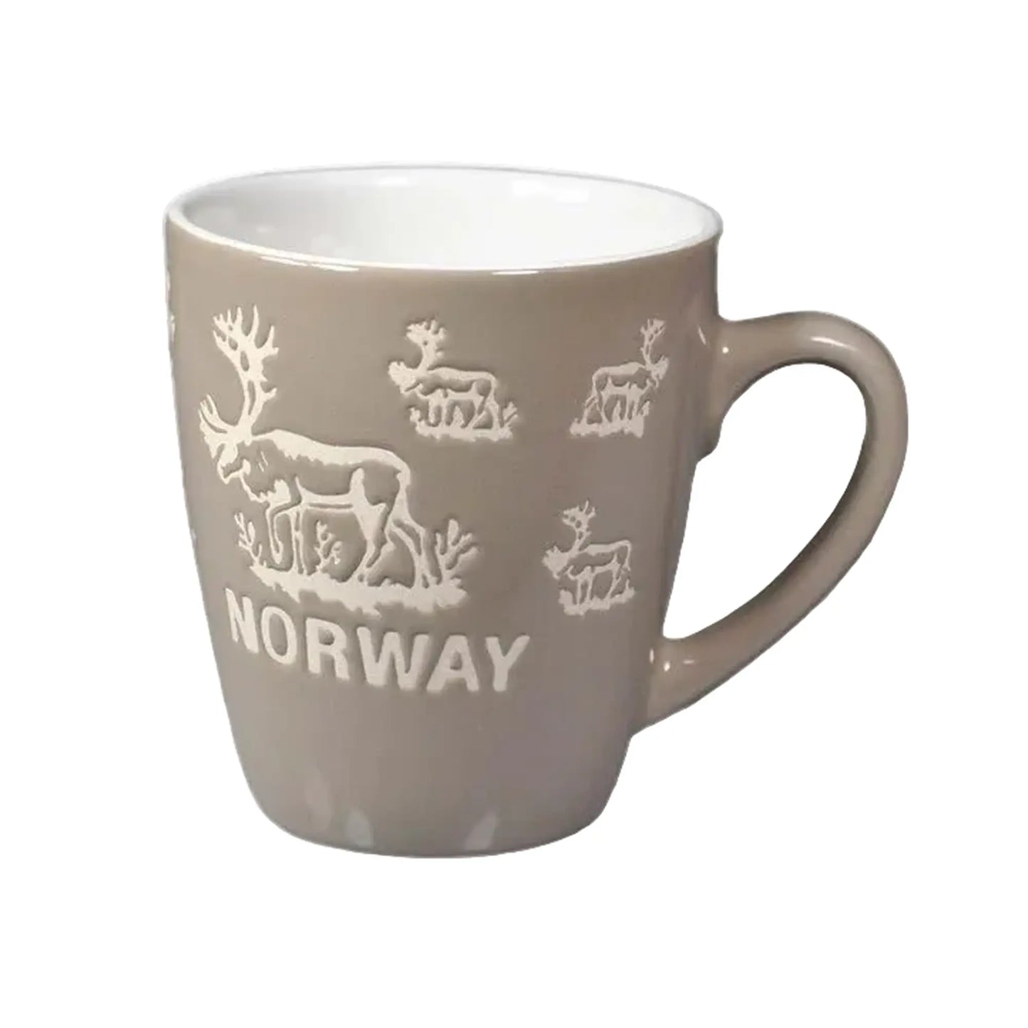 Keramikk krus, Reinsdyr, Lys Grå - DEALS - OF - NORWAY