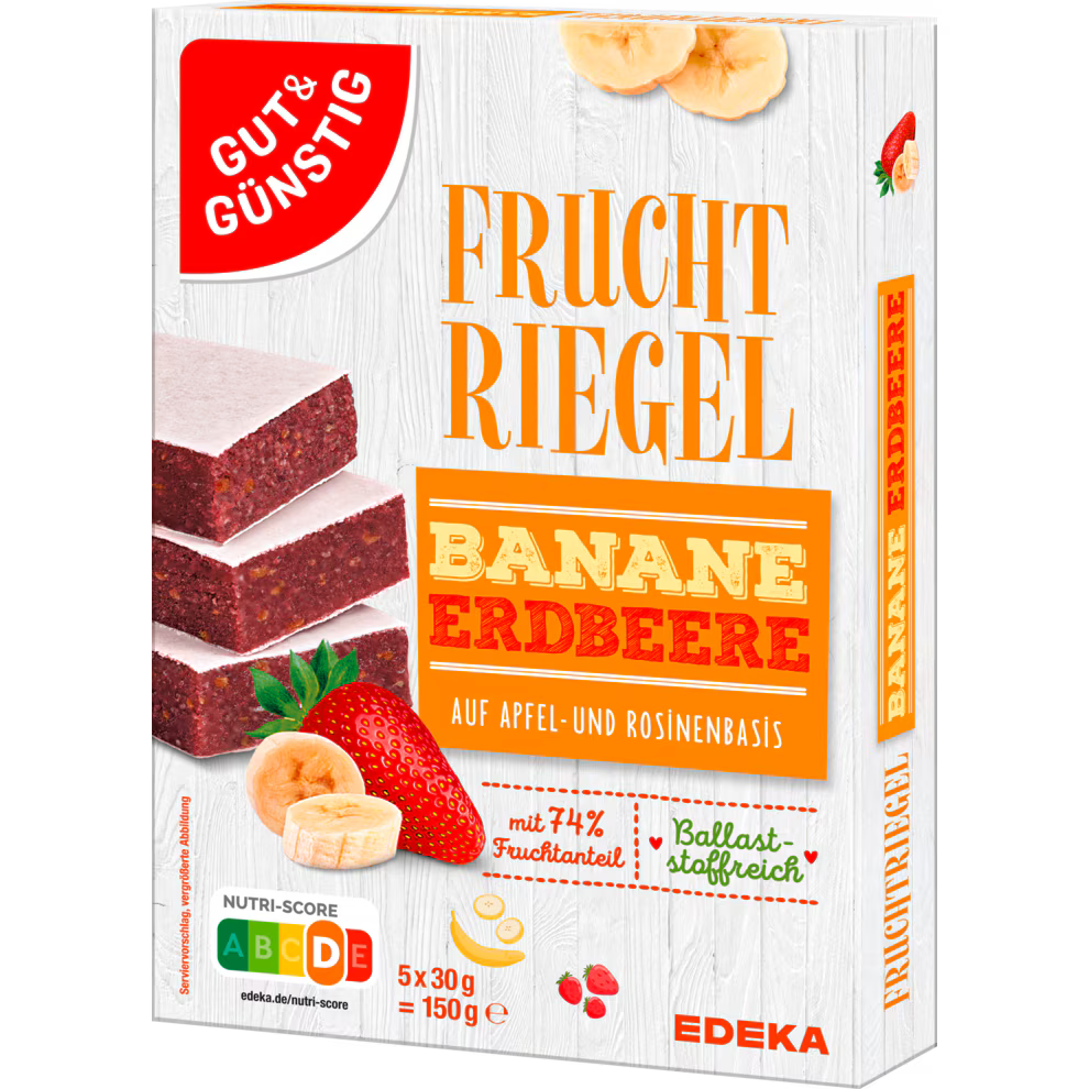 Fruktbar banan og jordbær 5 x 30 g