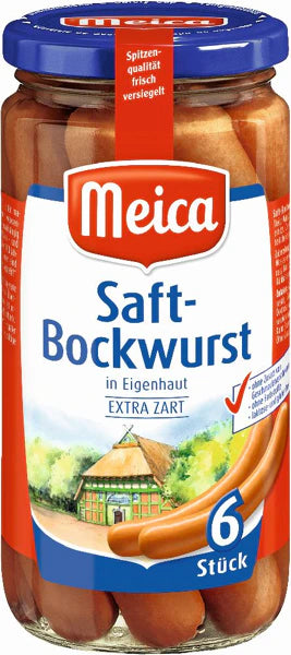saftig bockwurst i naturtarm, 380 g glass