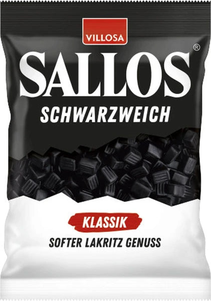 Sallos svart myk klassisk, 200 g pose