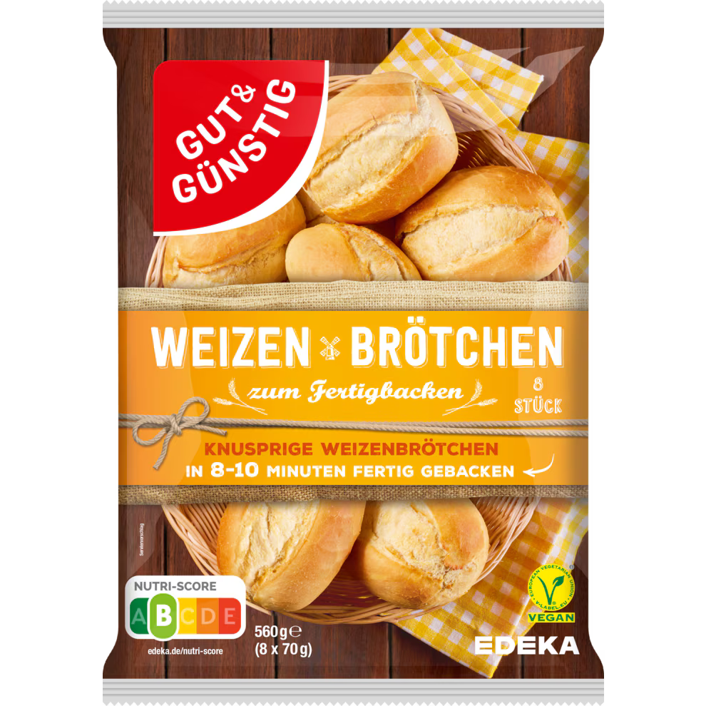 Hvete-rundstykker til ferdigbaking