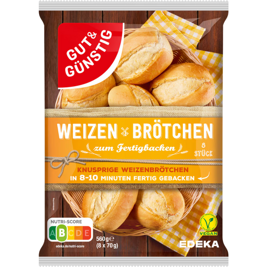 Hvete-rundstykker til ferdigbaking