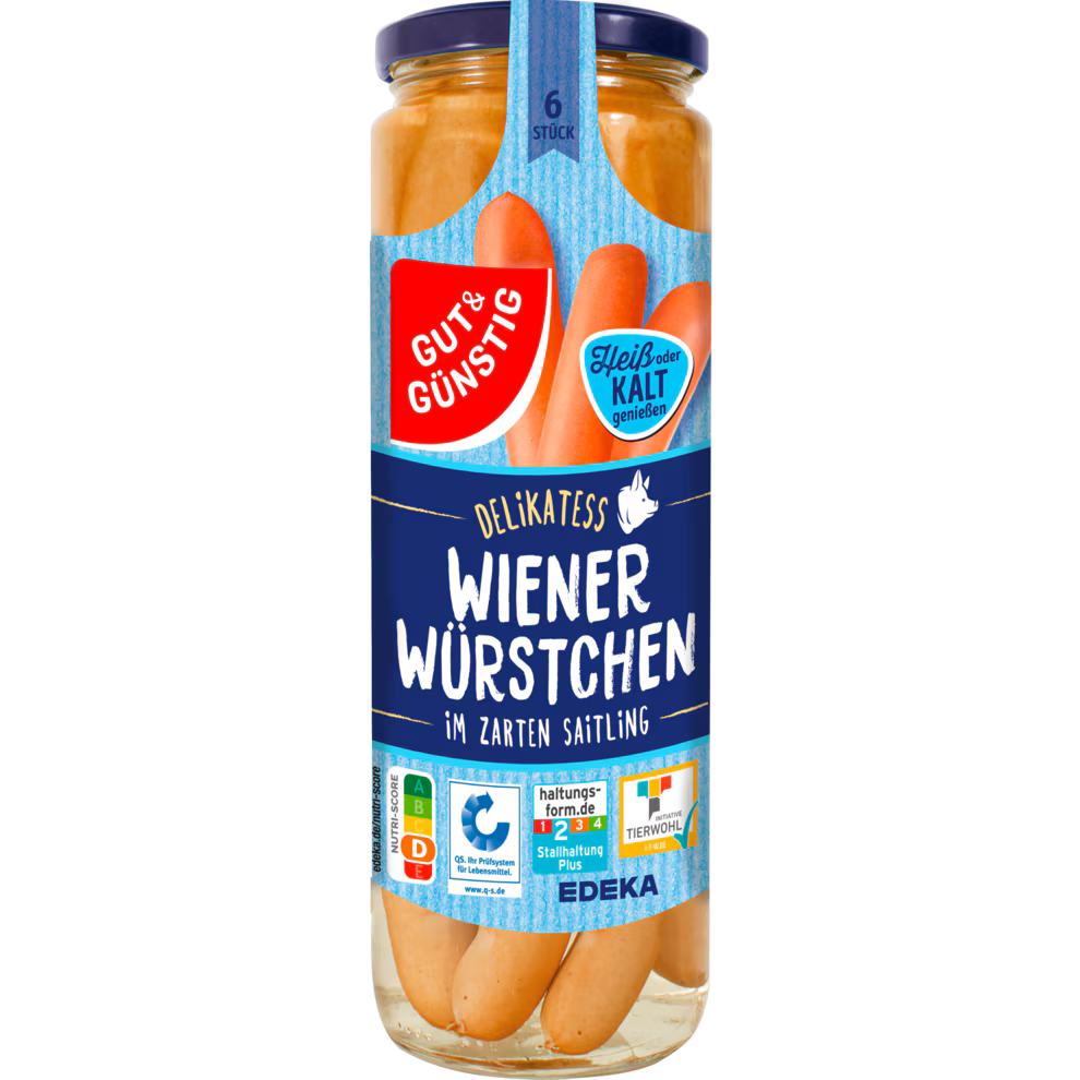 6 wienerpølser 550g