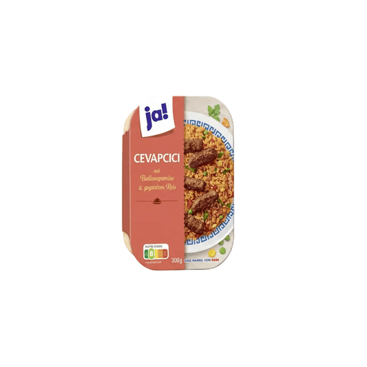 Cevapcici med Balkan-grønnsaker og ris 300 g - DEALS-OF-NORWAY