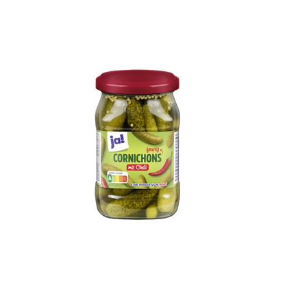 Cornichoner med chilli, 350g - NORMAE