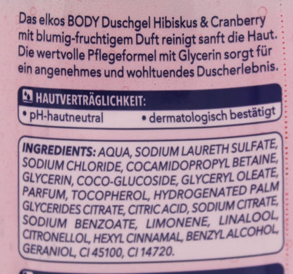 Dusjgel Hibiskus og tranebær 400 ml - DEALS - OF - NORWAY