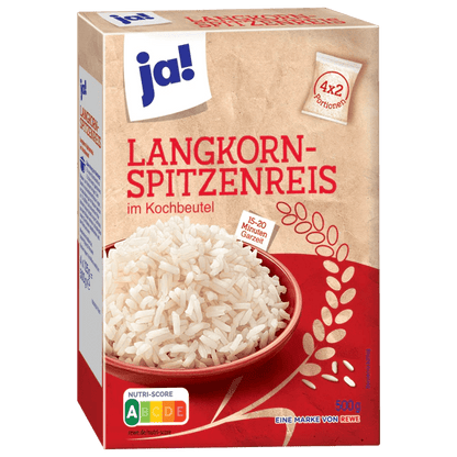Førsteklasses langkornet ris i kokepose, 4 x 125 g - NORMAE