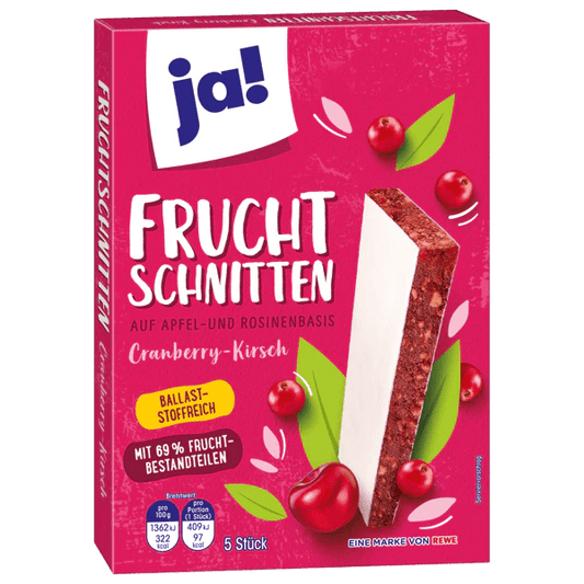 Fruktsnacks med tranebær og kirsebær, 150 g eske - NORMAE
