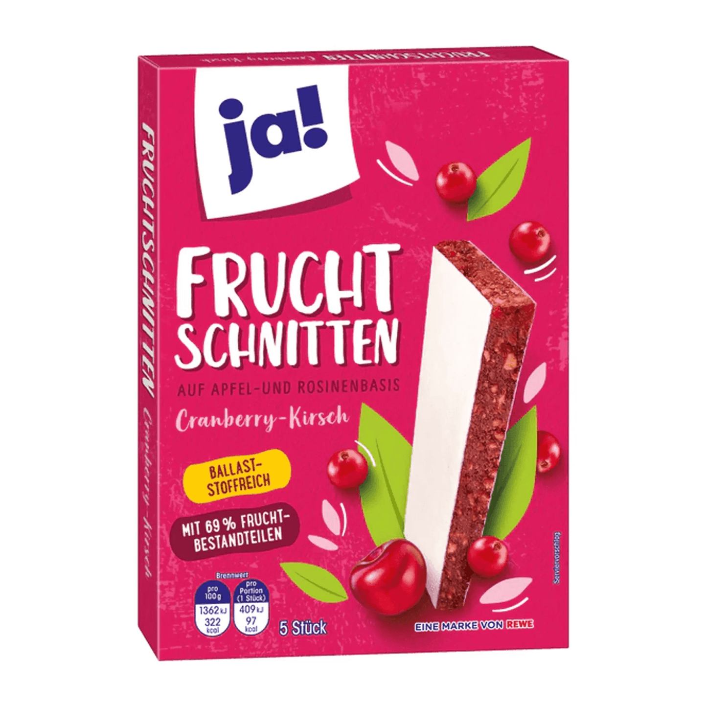 Fruktsnacks med tranebær og kirsebær, 150 g eske - DEALS-OF-NORWAY