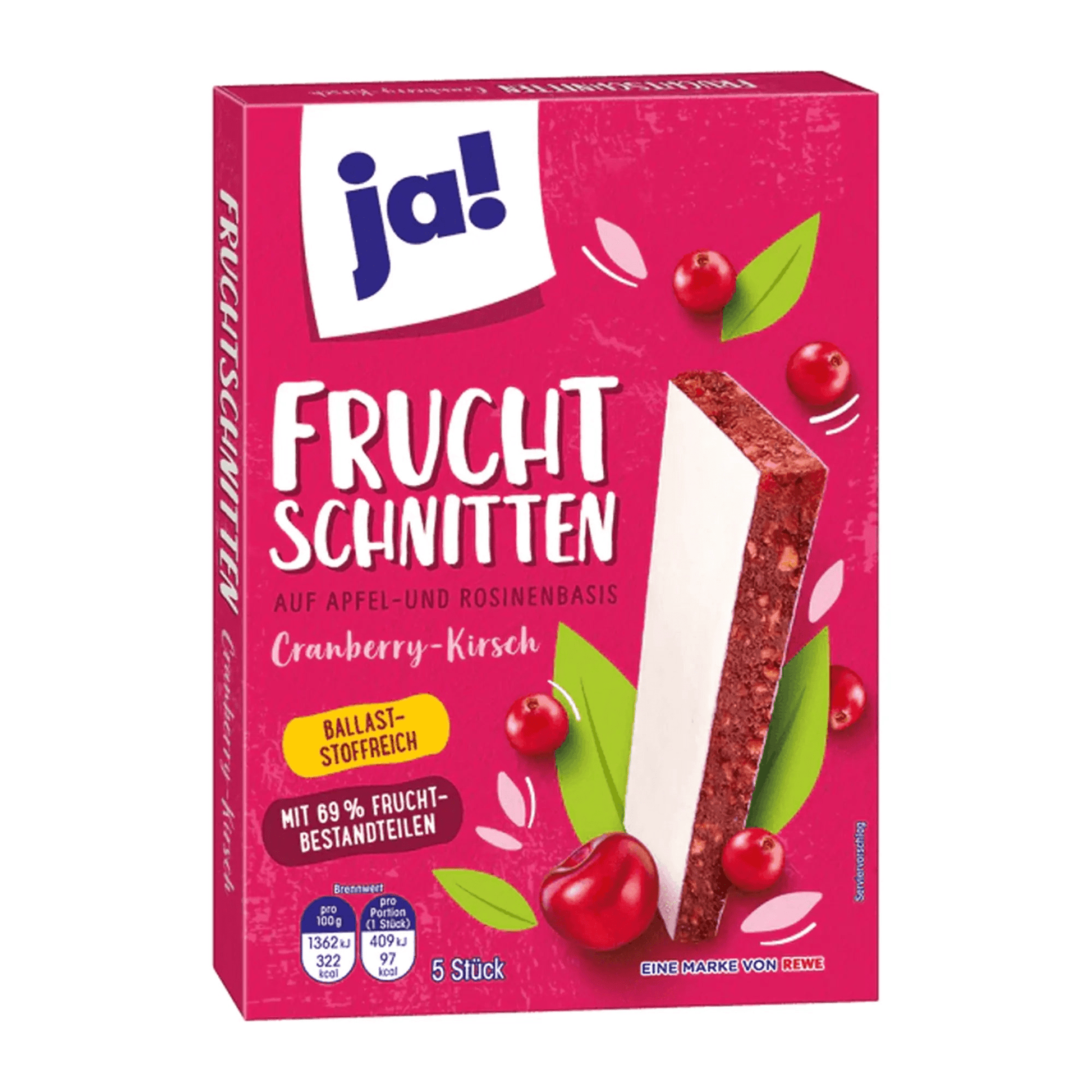 Fruktsnacks med tranebær og kirsebær, 150 g eske - DEALS-OF-NORWAY