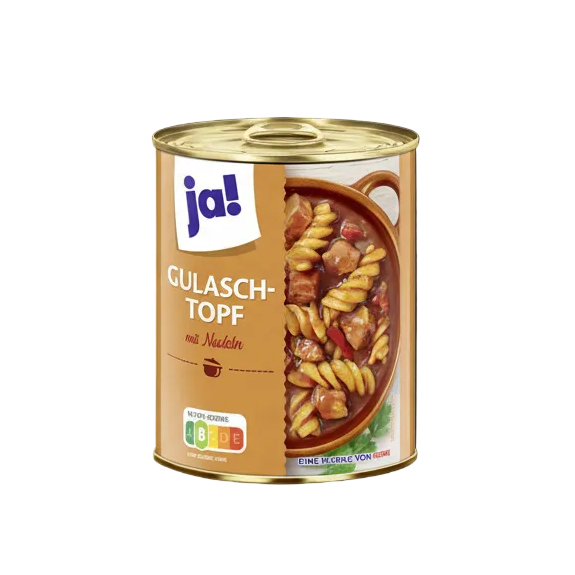 Gulaschgryte med nudler, 800 g boks - NORMAE