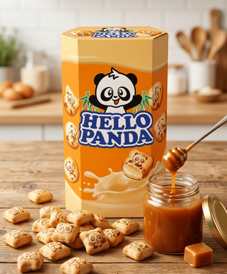 Hello Panda - kjeks med karamellfyll 50 g - DEALS - OF - NORWAY