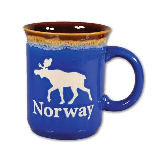 Keramikk krus, Elg/Norway, Blå - DEALS - OF - NORWAY