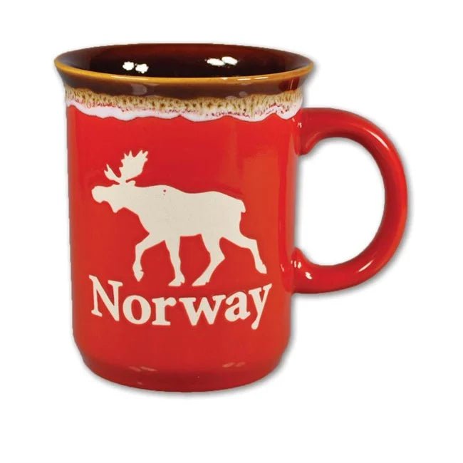 Keramikk krus, Elg/Norway, Rød - DEALS - OF - NORWAY
