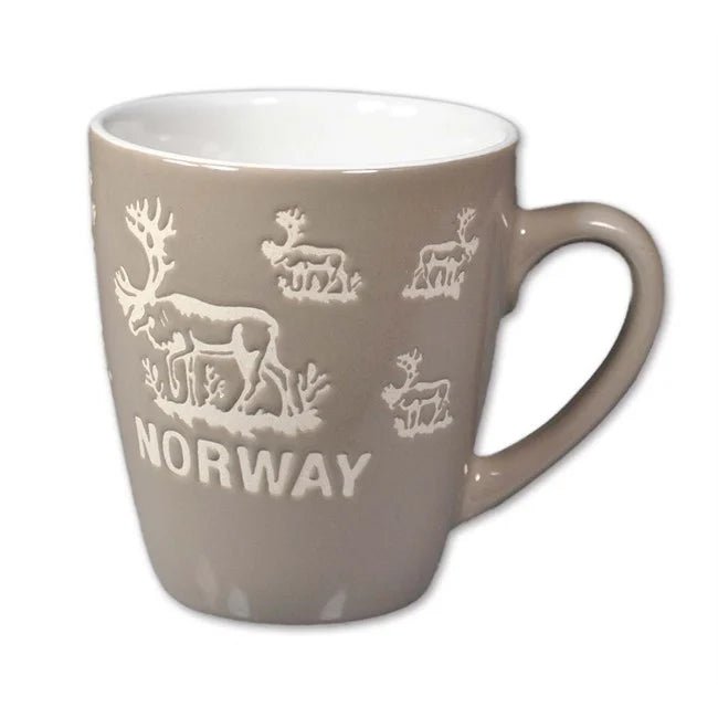 Keramikk krus, Reinsdyr, Lys Grå - DEALS - OF - NORWAY