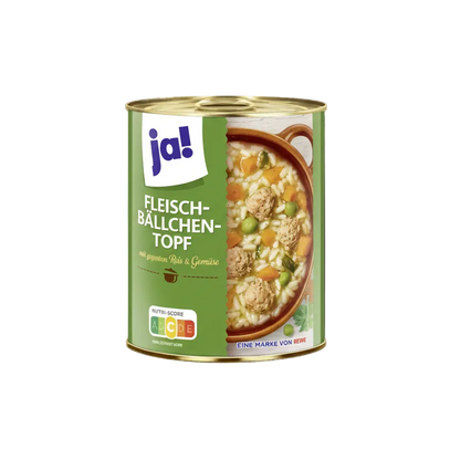 Kjøttbolleter med ris og grønnsaker, 800 g boks - NORMAE