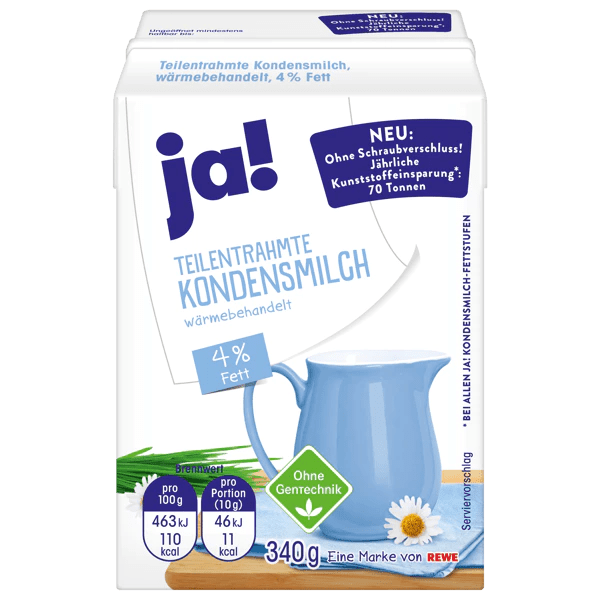 kondensert melk 4 %, 340 g - NORMAE