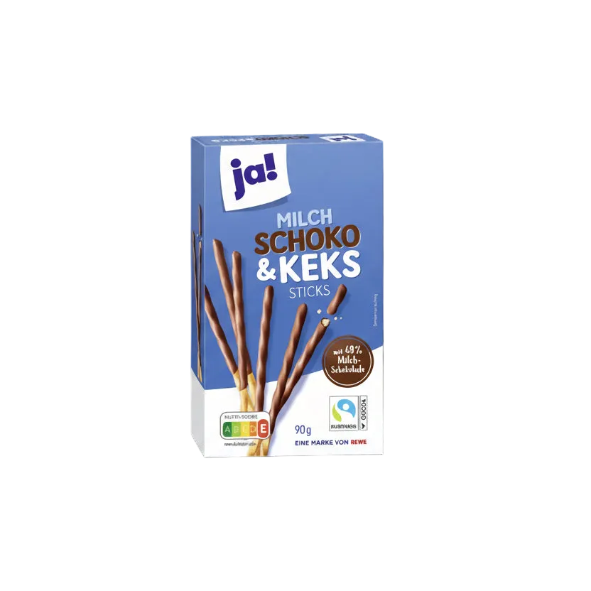 Melkesjokolade - og kjeksstenger 90 g - NORMAE