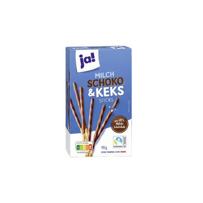 Melkesjokolade - og kjeksstenger 90 g - NORMAE