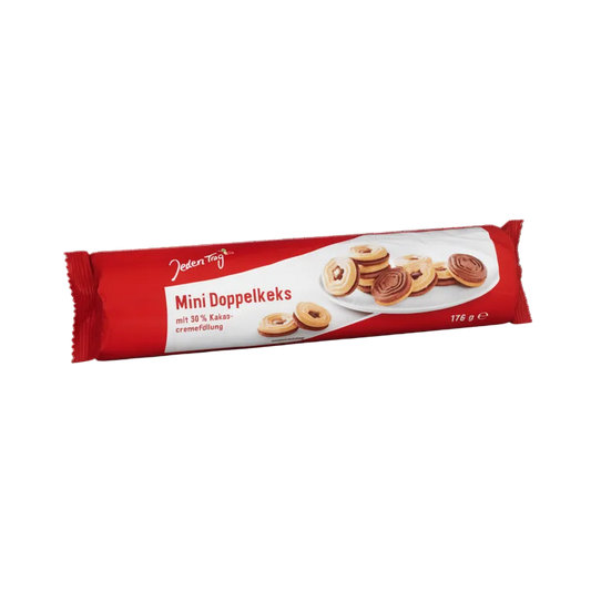 Mini - dobbeltkjeks med sjokolade, 176 g rull - NORMAE