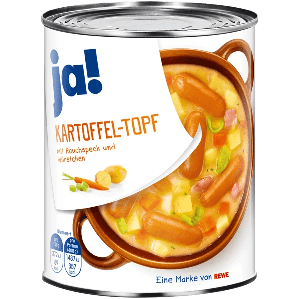 Potet med pølse gryte, 800 g boks - NORMAE