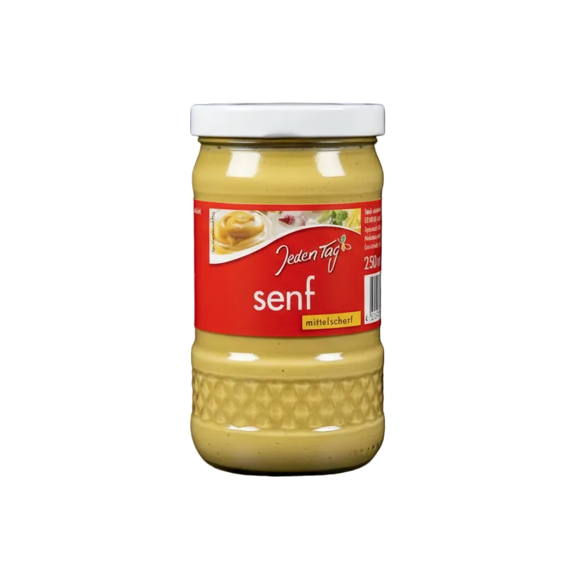 sennep, middels sterk, 250 ml glass - NORMAE
