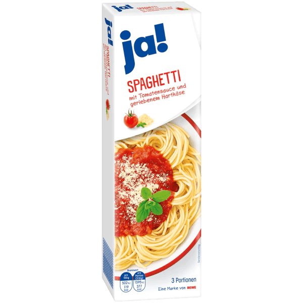 Spaghetti med tomatsaus og revet hard ost, 400 g - NORMAE