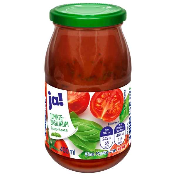 Tomat - og basilikumpasta - saus 400 g - NORMAE