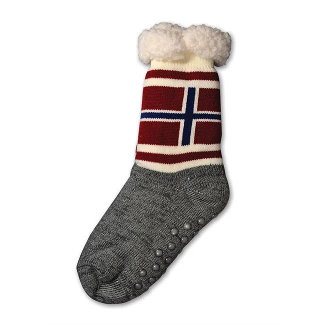 Tykke sokker m/teddyfor, Flagg, 23 - 28 - NORMAE