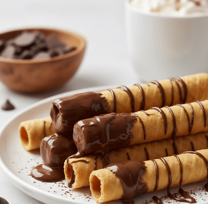Vaffelrull med helmelkchokolade - NORMAE